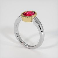 2.03 Ct. Ruby Ring, 14K Yellow & White 2