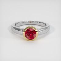 1.51 Ct. Ruby Ring, 14K Yellow & White 1