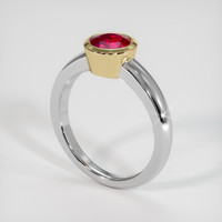 1.51 Ct. Ruby Ring, 14K Yellow & White 2