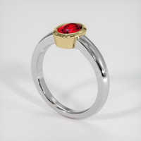 1.03 Ct. Ruby Ring, 18K Yellow & White 2