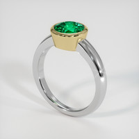 1.57 Ct. Emerald Ring, 18K Yellow & White 2