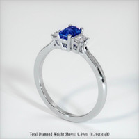 0.89 Ct. Sapphire Ring, Platinum 950 2