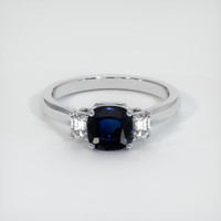 1.52 Ct. Blue Sapphire Ring, Platinum 950 1