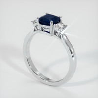 1.52 Ct. Blue Sapphire Ring, Platinum 950 2