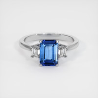 1.08 Ct. Blue Sapphire Ring, Platinum 950 1