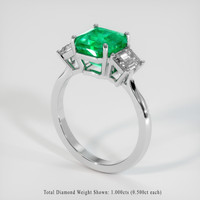 2.93 Ct. Emerald Ring, Platinum 950 2