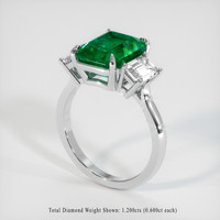 4.18 Ct. Emerald Ring, Platinum 950 2