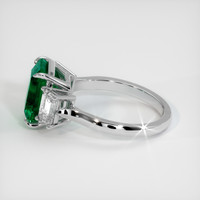 4.18 Ct. Emerald Ring, Platinum 950 4