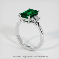 2.34 Ct. Emerald Ring, Platinum 950 2