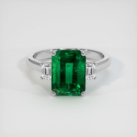 4.55 Ct. Emerald Ring, Platinum 950 1