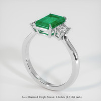 2.28 Ct. Emerald Ring, Platinum 950 2