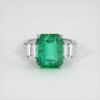 7.63 Ct. Emerald Ring, Platinum 950 1