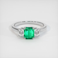 0.70 Ct. Emerald Ring, Platinum 950 1