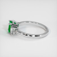 0.70 Ct. Emerald Ring, Platinum 950 4