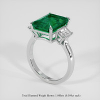 4.87 Ct. Emerald Ring, Platinum 950 2