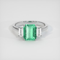 2.35 Ct. Emerald Ring, Platinum 950 1