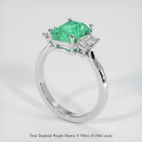 2.35 Ct. Emerald Ring, Platinum 950 2