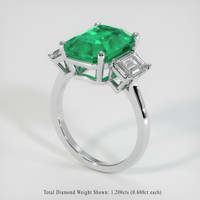 4.00 Ct. Emerald Ring, Platinum 950 2