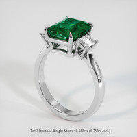 2.67 Ct. Emerald Ring, Platinum 950 2