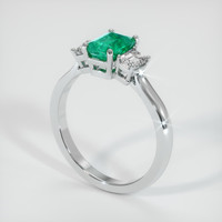 0.88 Ct. Emerald Ring, Platinum 950 2