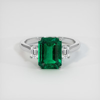 2.22 Ct. Emerald Ring, Platinum 950 1