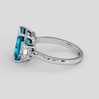 3.99 Ct. Greenish Blue Topaz Ring, Platinum 950 4
