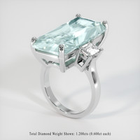 15.27 Ct. Gemstone Ring, Platinum 950 2