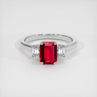 1.55 Ct. Ruby Ring, Platinum 950 1