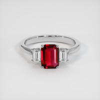 1.48 Ct. Ruby Ring, Platinum 950 1