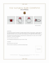 Ruby Ring 2.92 Ct., Platinum 950 Appraisal
