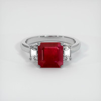 2.92 Ct. Ruby Ring, Platinum 950 1