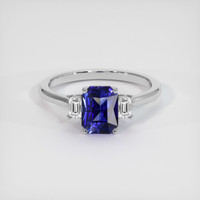 2.32 Ct. Blue Sapphire Ring, Platinum 950 1