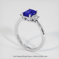 2.32 Ct. Blue Sapphire Ring, Platinum 950 2