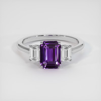 2.12 Ct. Purple Sapphire Ring, Platinum 950 1