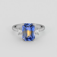 4.02 Ct. Bi Color / Parti Sapphire Ring, Platinum 950 1