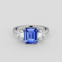 3.07 Ct. Blue Sapphire Ring, Platinum 950 1