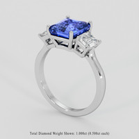 3.07 Ct. Blue Sapphire Ring, Platinum 950 2
