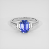 3.83 Ct. Blue Sapphire Ring, Platinum 950 1