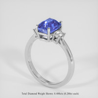 3.83 Ct. Blue Sapphire Ring, Platinum 950 2