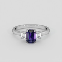 1.53 Ct. Violet Sapphire Ring, Platinum 950 1