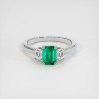 0.75 Ct. Emerald Ring, Platinum 950 1
