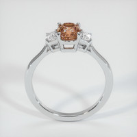 1.64 Ct. Orangish Brown Sapphire Ring, Platinum 950 3