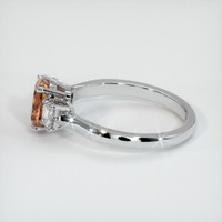 1.64 Ct. Orangish Brown Sapphire Ring, Platinum 950 4