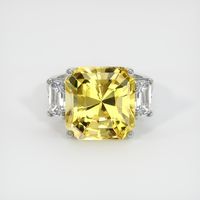 12.50 Ct. Yellow Sapphire Ring, Platinum 950 1