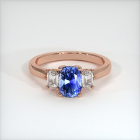 0.77 Ct. Sapphire Ring, 14K Rose Gold 1