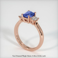 0.77 Ct. Sapphire Ring, 14K Rose Gold 2