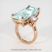 15.27 Ct. Gemstone Ring, 14K Rose Gold 2