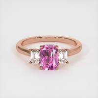 0.86 Ct. Pink Sapphire Ring, 14K Rose Gold 1