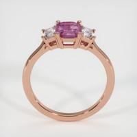 1.05 Ct. Pinkish Purple Sapphire Ring, 14K Rose Gold 3