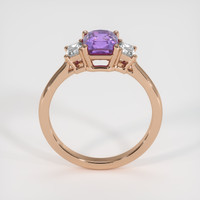 1.66 Ct. Bluish Purple Sapphire Ring, 18K Rose Gold 3